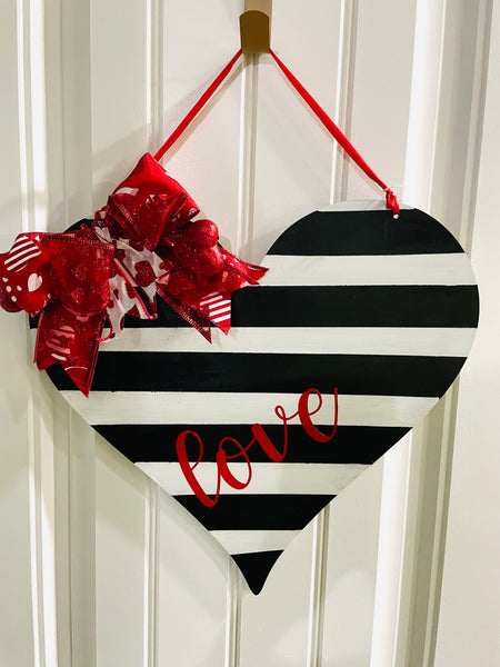 Striped Love Door Hanger